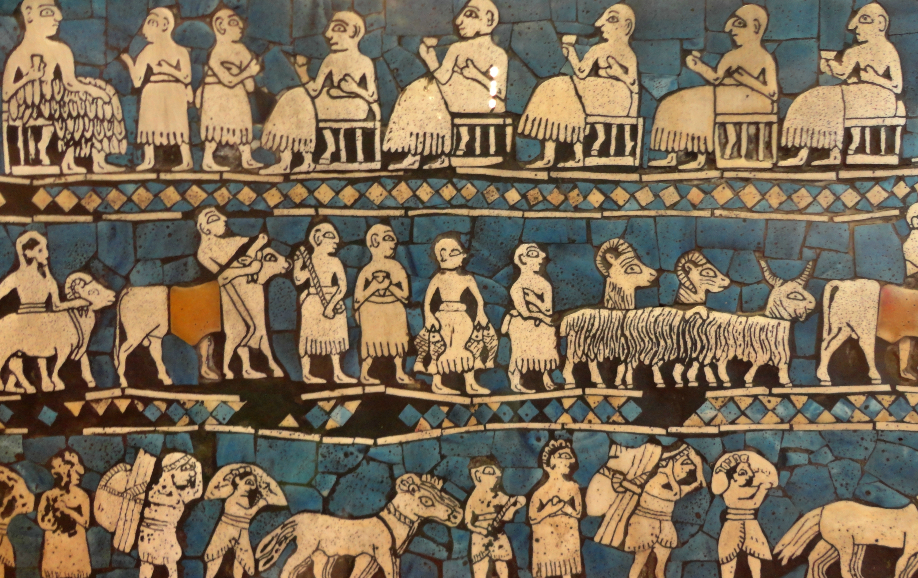 The Standard of Ur (Peace panel), c. 2600 BC — British Museum